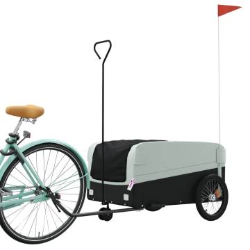 Bike Trailer Black and Grey 45 kg Iron