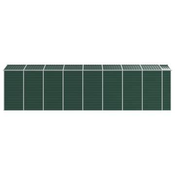 Garden Shed Green 191x725x198 cm Galvanised Steel