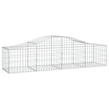 Arched Gabion Baskets 14 pcs 200x50x4060 cm Galvanised Iron