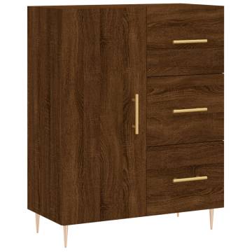 Highboard Brown Oak 69.5x34x180 cm Engineered Wood