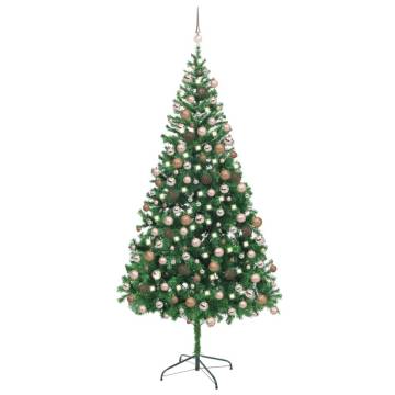 Artificial Pre-lit Christmas Tree with Ball Set 210cm 910 Branches