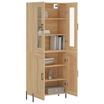 Highboard Sonoma Oak 69.5x34x180 cm Engineered Wood