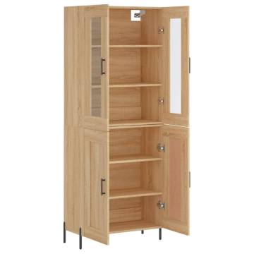 Highboard Sonoma Oak 69.5x34x180 cm Engineered Wood