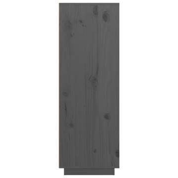 Highboard Grey 89x40x116.5 cm Solid Wood Pine