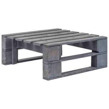 Garden Pallet Ottoman Wood Grey