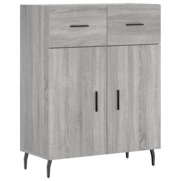 Highboard Grey Sonoma 69.5x34x180 cm Engineered Wood