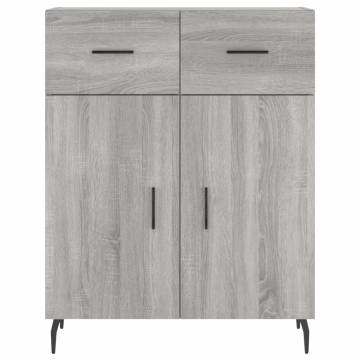 Highboard Grey Sonoma 69.5x34x180 cm Engineered Wood