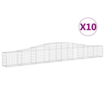 Arched Gabion Baskets 10 pcs 400x30x4060 cm Galvanised Iron