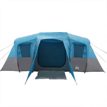 Family Tent Tunnel 16-Person Blue Waterproof