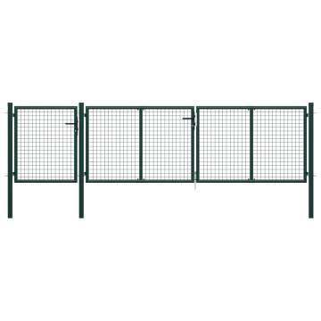 Garden Gate Steel 400x75 cm Green