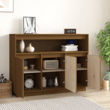 Sideboard Honey Brown 104.5x34x80 cm Solid Wood Pine