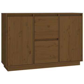 Sideboard Honey Brown 111x34x75 cm Solid Wood Pine