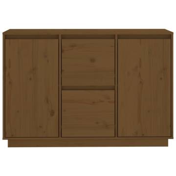 Sideboard Honey Brown 111x34x75 cm Solid Wood Pine