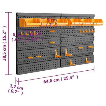 Tool Wall 646x385 mm 26 Tool Holders PP