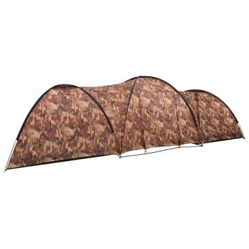 Camping Igloo Tent 650x240x190 cm 8 Person Camouflage