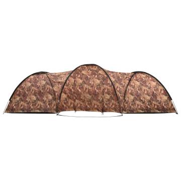 Camping Igloo Tent 650x240x190 cm 8 Person Camouflage