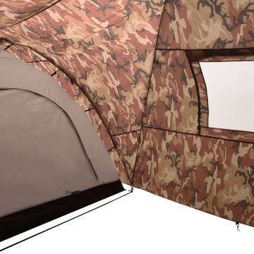 Camping Igloo Tent 650x240x190 cm 8 Person Camouflage