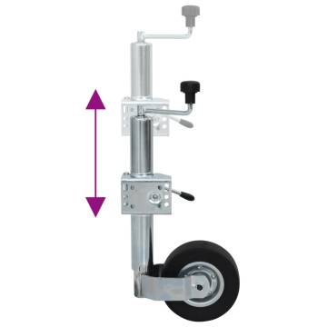 Trailer Jack Wheel with Split Clamp 60 mm Galvanised Steel