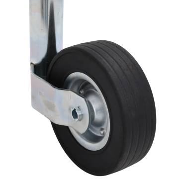 Trailer Jack Wheel with Split Clamp 60 mm Galvanised Steel