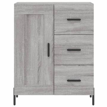 Highboard Grey Sonoma 69.5x34x180 cm Engineered Wood