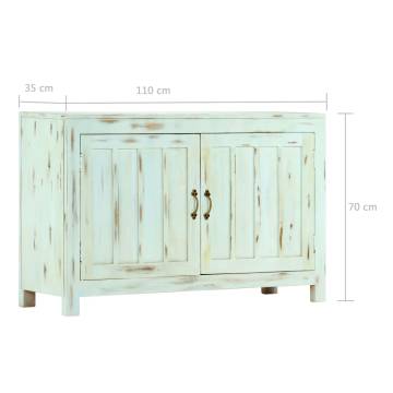 Sideboard Light Blue 110x35x70 cm Solid Mango Wood