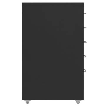 Mobile File Cabinet Black 28x41x69 cm Metal