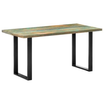 Dining Table 160x80x75 cm Solid Reclaimed Wood