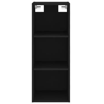 Highboard Black 34.5x34x180 cm Engineered Wood