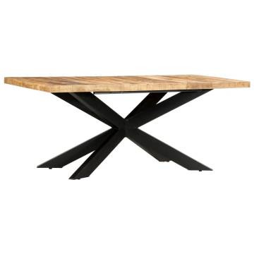 Dining Table 180x90x76 cm Solid Rough Mango Wood