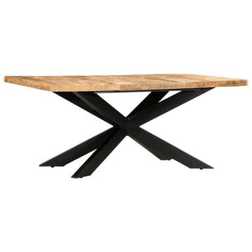 Dining Table 180x90x76 cm Solid Rough Mango Wood