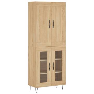 Highboard Sonoma Oak 69.5x34x180 cm Engineered Wood