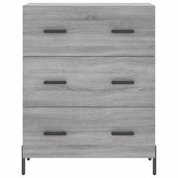 Highboard Grey Sonoma 69.5x34x180 cm Engineered Wood