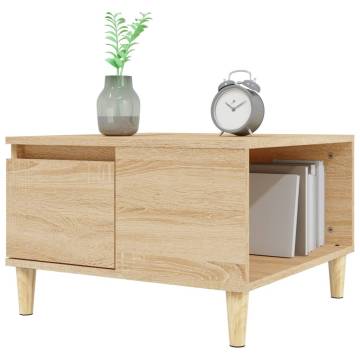 Coffee Table Sonoma Oak 55x55x36.5 cm Engineered Wood