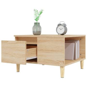 Coffee Table Sonoma Oak 55x55x36.5 cm Engineered Wood