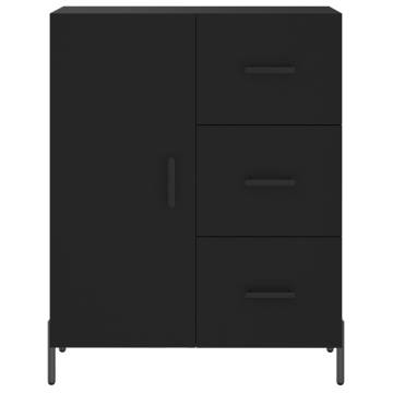 Highboard Black 69.5x34x180 cm Engineered Wood