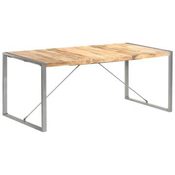 Dining Table 180x90x75 cm Solid Rough Mango Wood