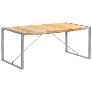 Dining Table 180x90x75 cm Solid Rough Mango Wood