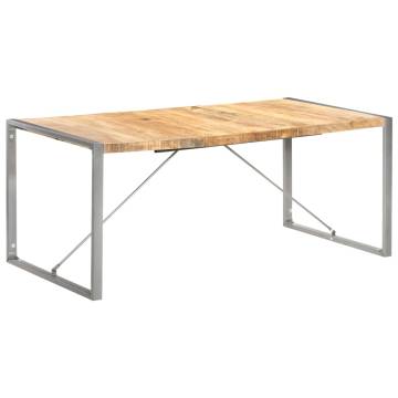 Dining Table 180x90x75 cm Solid Rough Mango Wood