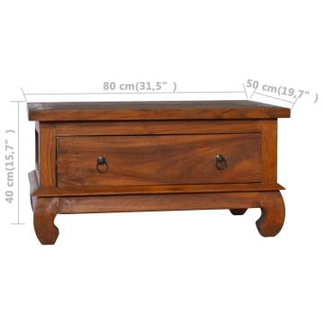 Coffee Table 80x50x40 cm Solid Teak Wood