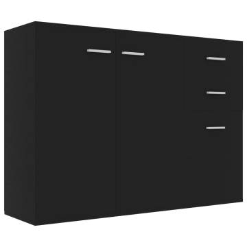 Sideboard Black 105x30x75 cm Engineered Wood