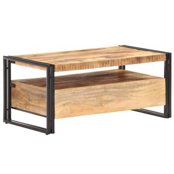 Coffee Table 100x55x45 cm Rough Mango Wood