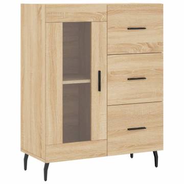 Highboard Sonoma Oak 69.5x34x180 cm Engineered Wood