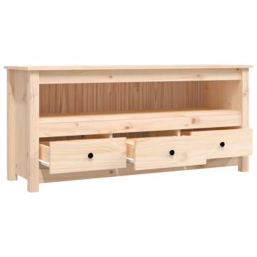 TV Cabinet 114x35x52 cm Solid Wood Pine