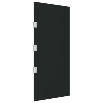 Side Panels for Door Canopy 2 pcs Black Tempered Glass