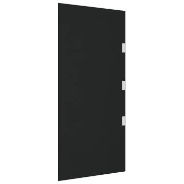 Side Panels for Door Canopy 2 pcs Black Tempered Glass