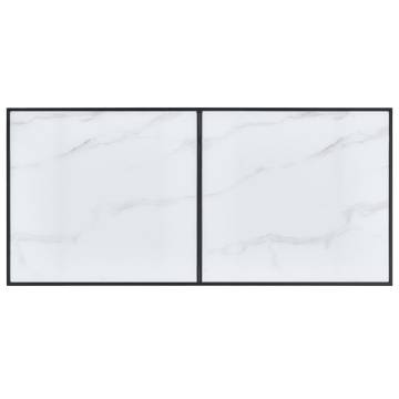 Dining Table White 160x80x75 cm Tempered Glass