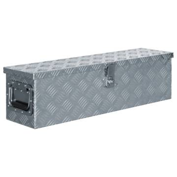 Aluminium Box 80.5x22x22 cm Silver