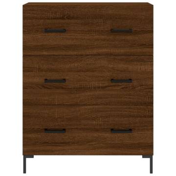 Highboard Brown Oak 69.5x34x180 cm Engineered Wood