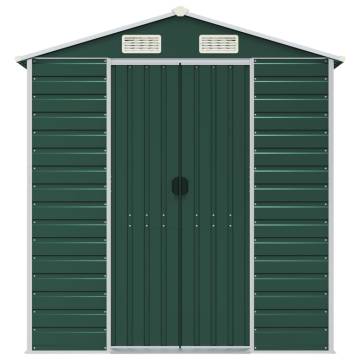 Garden Shed Green 191x895x198 cm Galvanised Steel