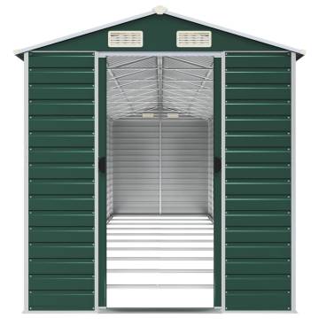 Garden Shed Green 191x895x198 cm Galvanised Steel